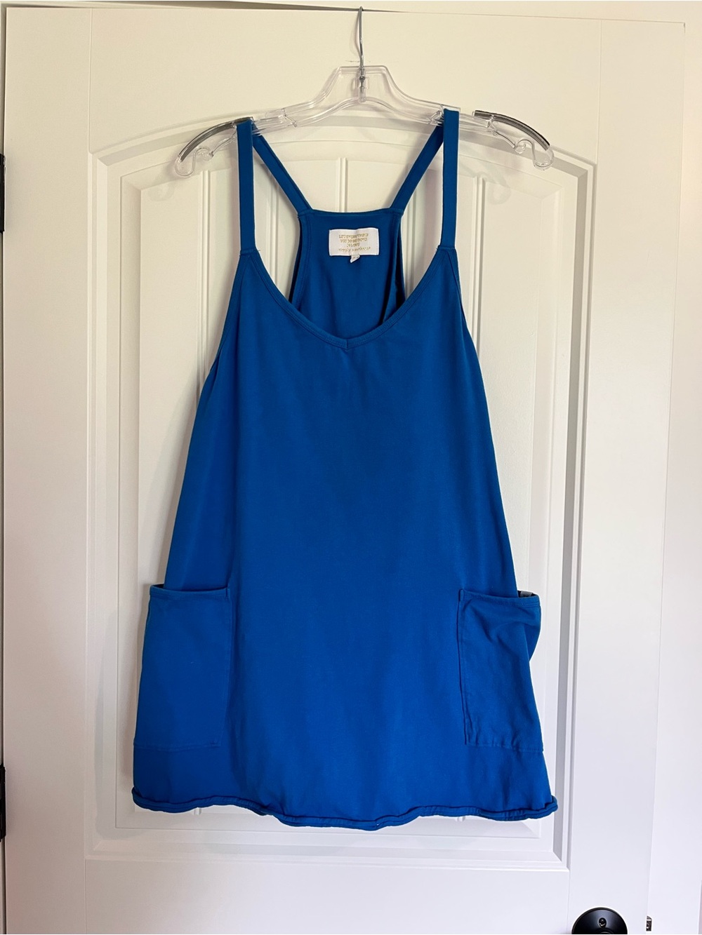 Simply Southern Royal Blue Racerback Athletic Dress with Front Pockets